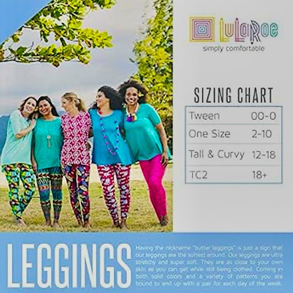 LULAROE 🌹 ROSE CAPRI LEGGINGS Size TC (Tall & Curvy) Fits Women’s 12 14 16 18 - Picture 6 of 8